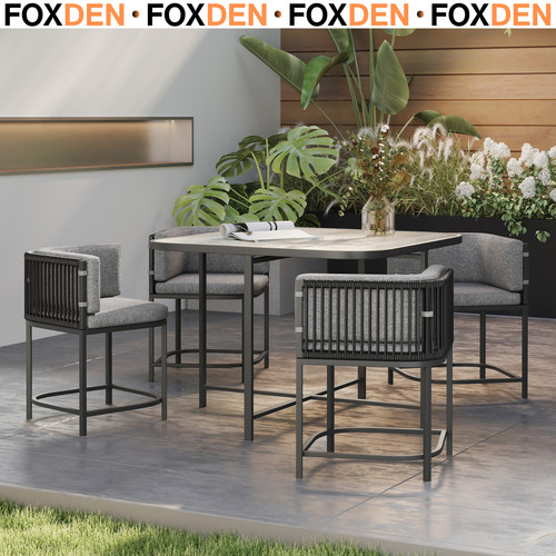 Modern seater rattan cube - rattan,