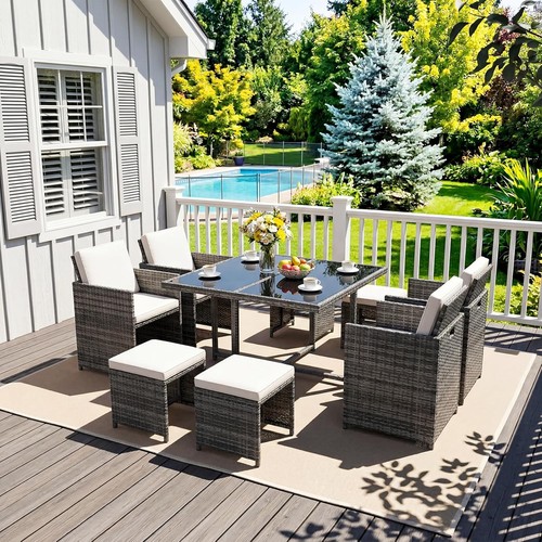 Seater cube rattan - 8, garden