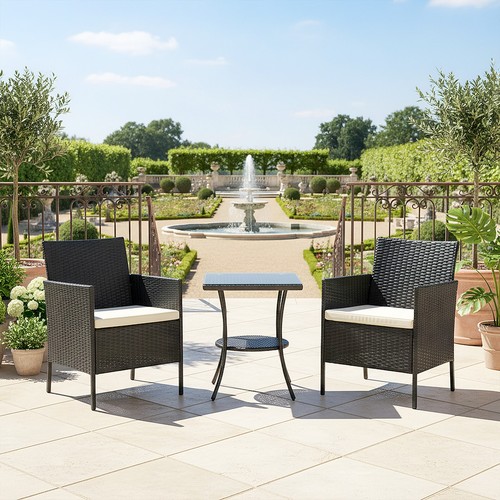 Rattan garden furniture cube - rattan,