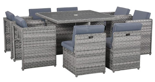 Rattan garden furniture - furniture, cube