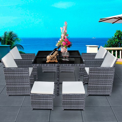 Seater cube rattan garden - rattan,