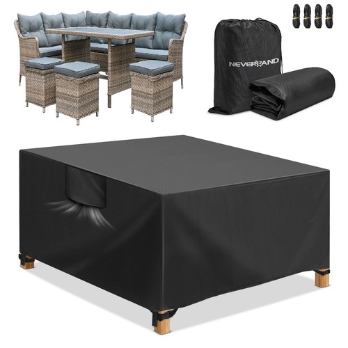 Black garden furniture cover - black,