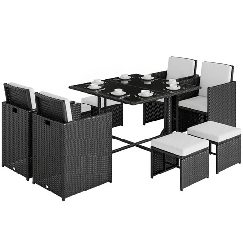 Piece rattan cube garden - piece,