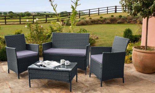 Rattan garden furniture set - furniture, 4