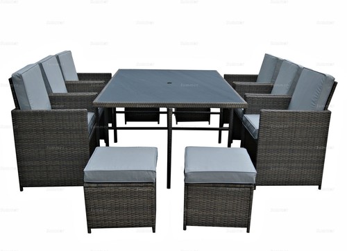 Seat rattan cube set - 10,