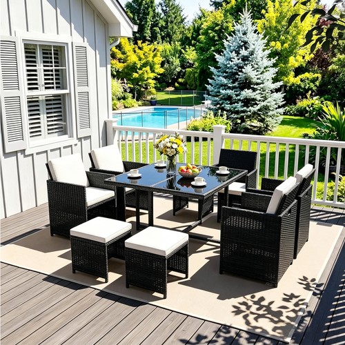 Seater cube rattan garden - 8,